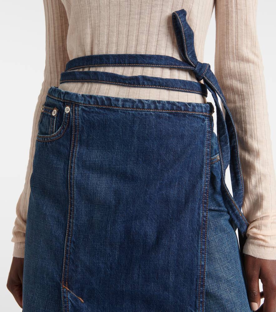 SPORTMAX DENIM WRAP SKIRT 