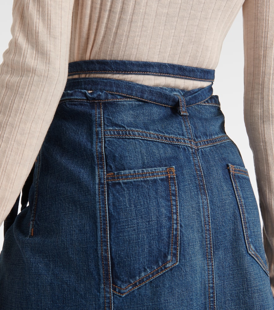 SPORTMAX DENIM WRAP SKIRT 