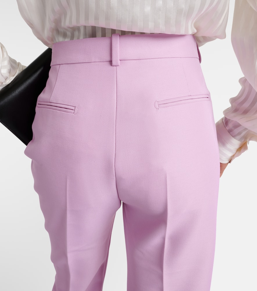 Shop Tom Ford Wool-blend Slim Pants In Pink