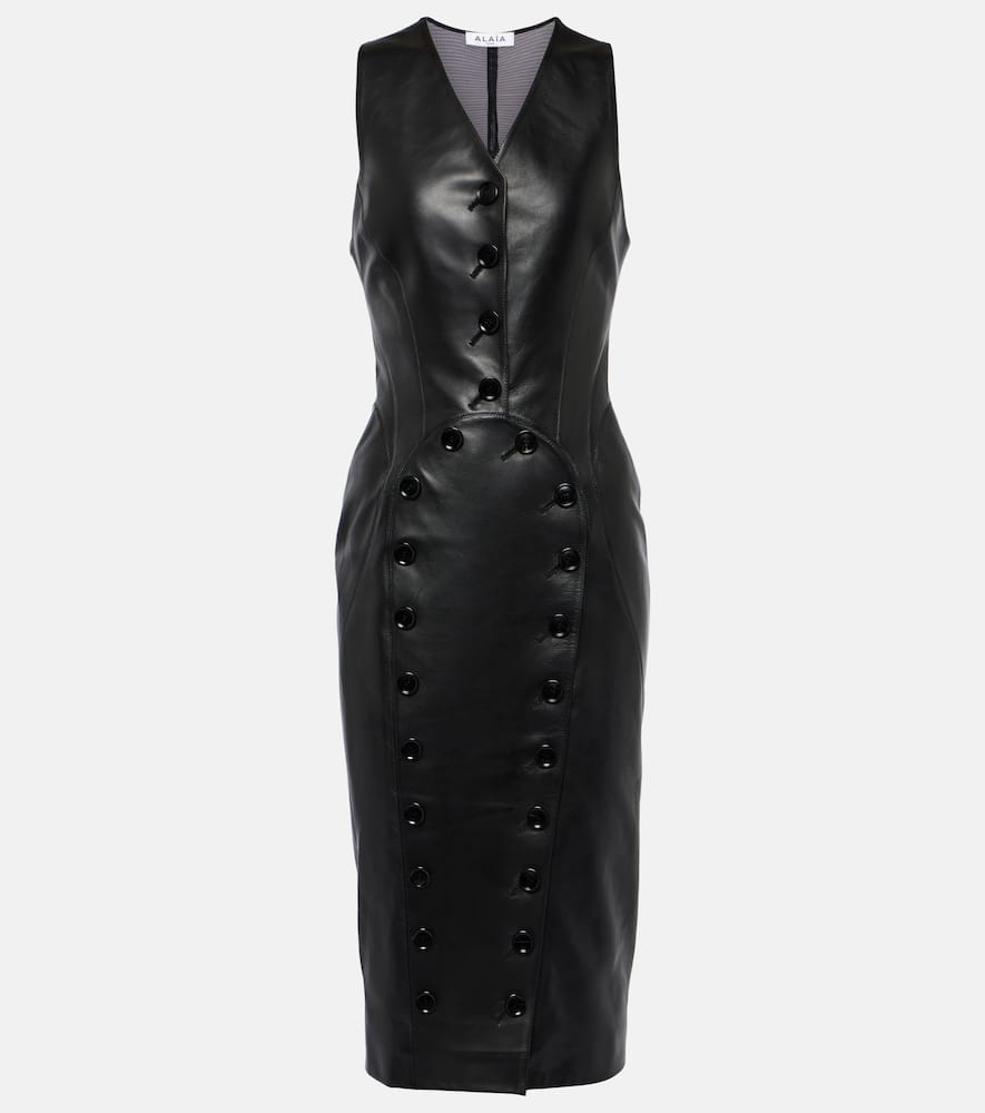 Alaïa Leather midi dress