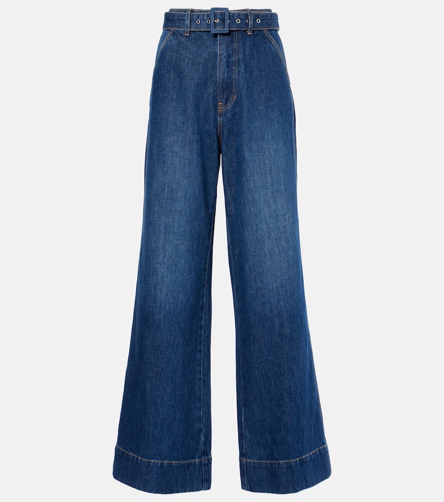 Veronica Beard Taylor high-rise wide-leg jeans