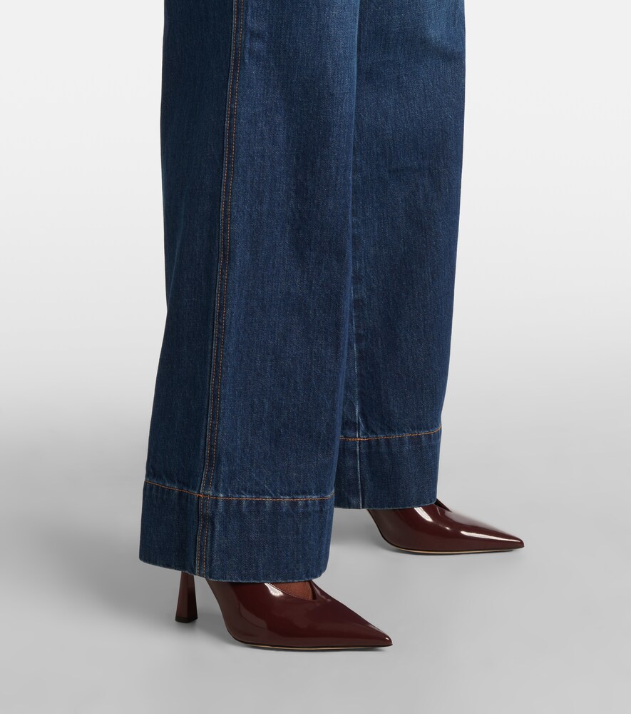  Veronica Beard Veronica Beard Jeans Anchos Taylor De Tiro Alto 