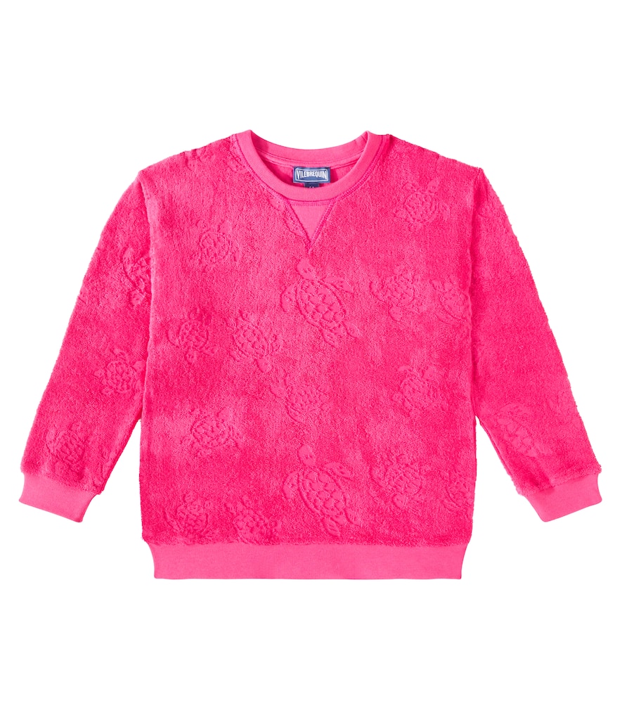 Vilebrequin Jacquard Cotton Terry Sweatshirt In Red