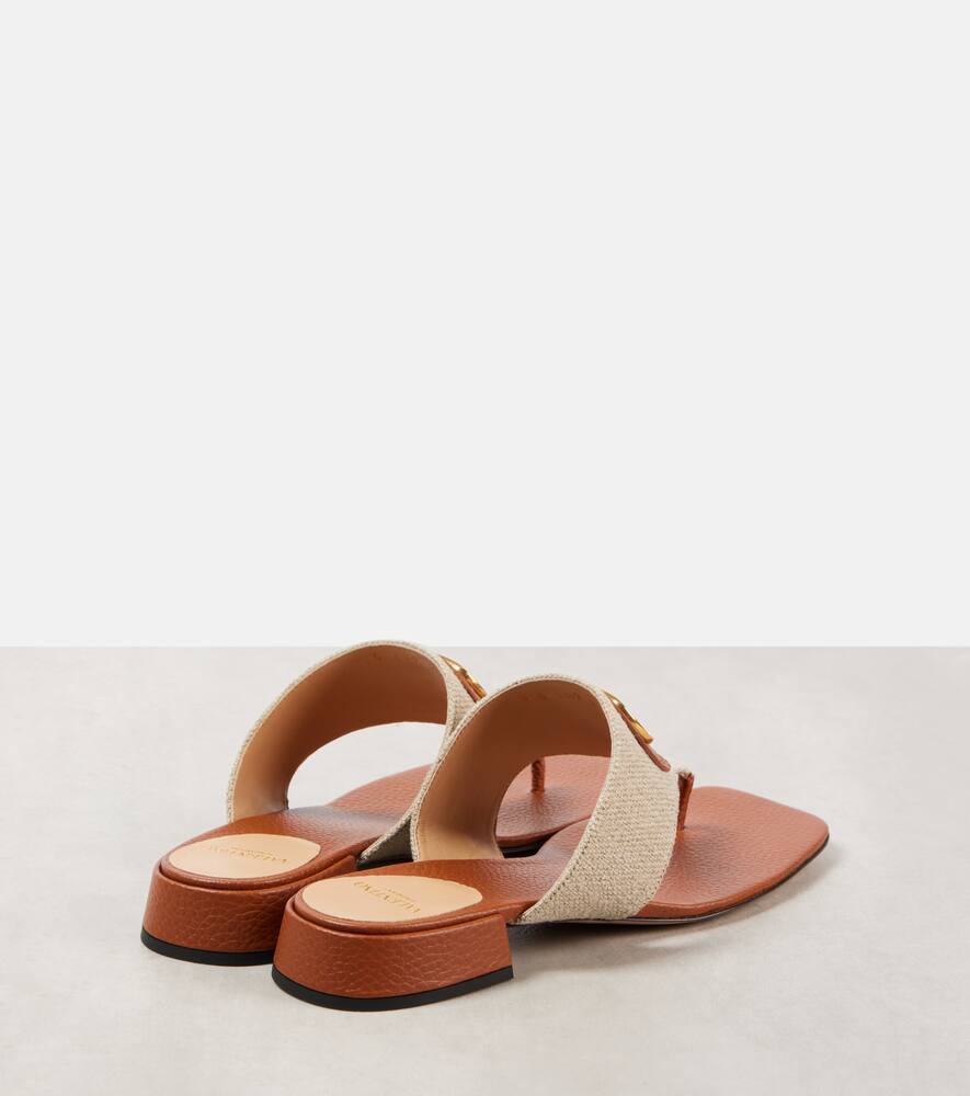 Valentino Sandalen Vlogo Signature Aus Canvas In Nude