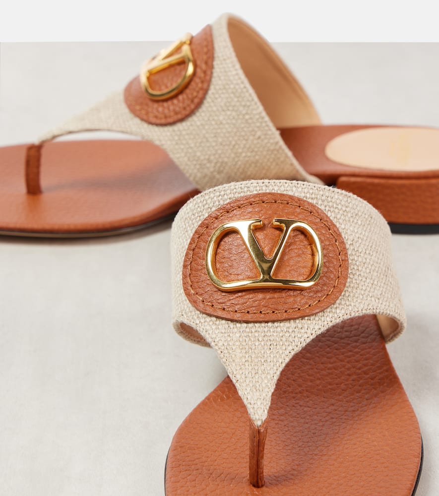 Valentino Sandalen Vlogo Signature Aus Canvas In Nude