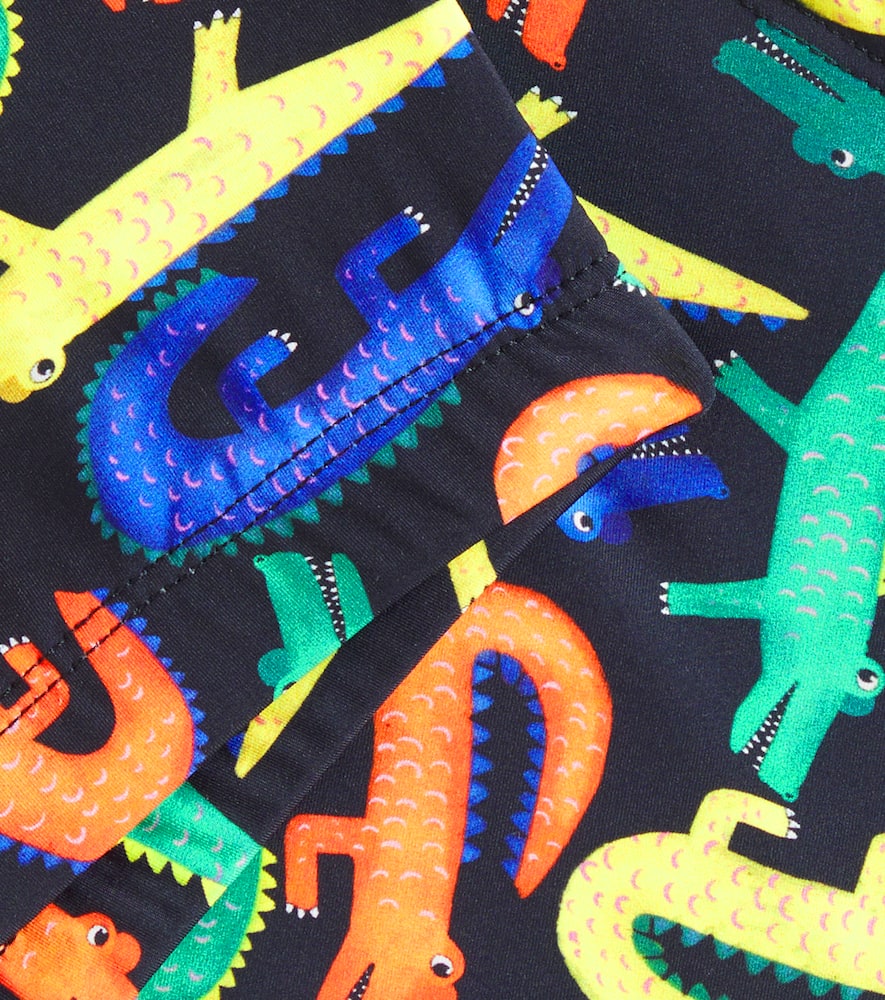 Fabula Printed Swim Trunks In Est Color Jaca Fundo Preto
