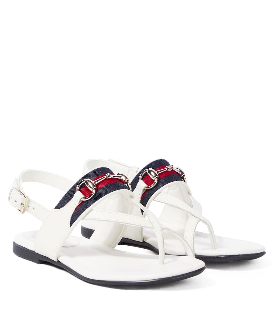 Gucci Sandalen Aus Leder In Weiss