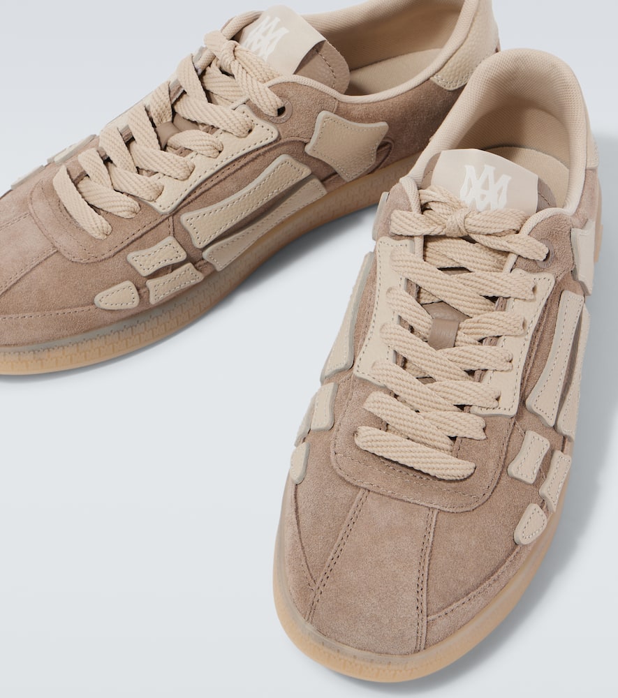 Shop Amiri Pacific Bones Suede Sneakers In Brown