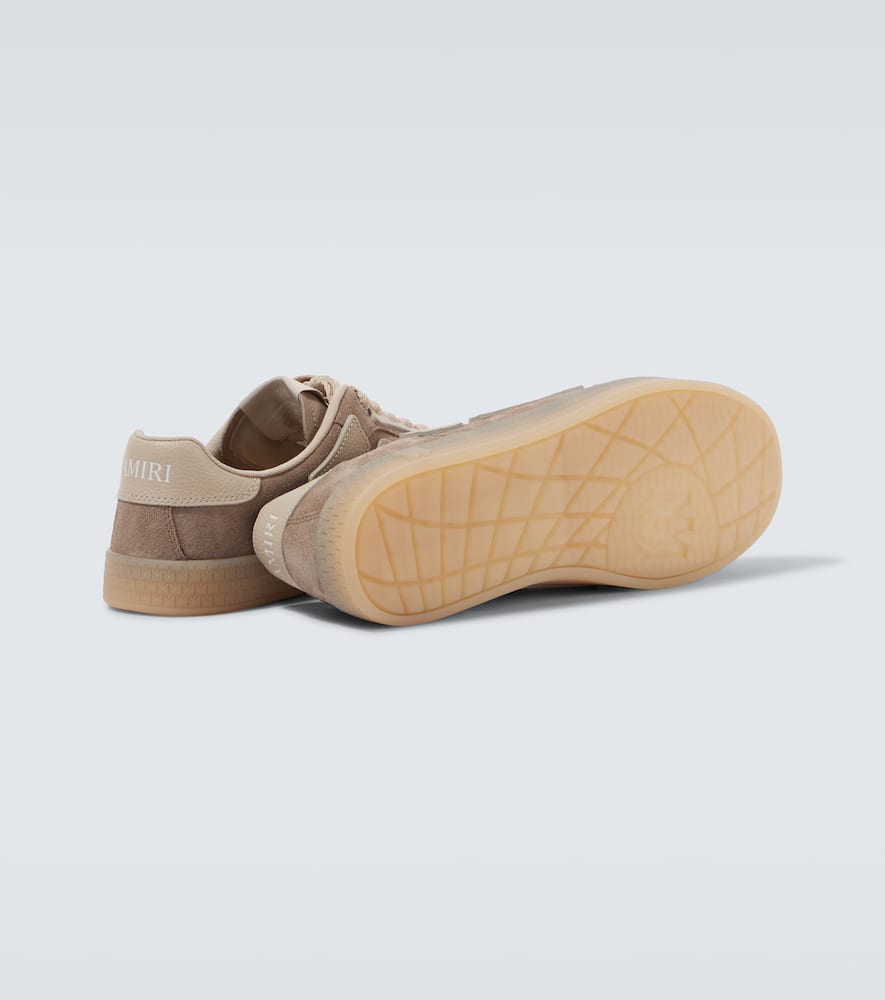Shop Amiri Pacific Bones Suede Sneakers In Brown