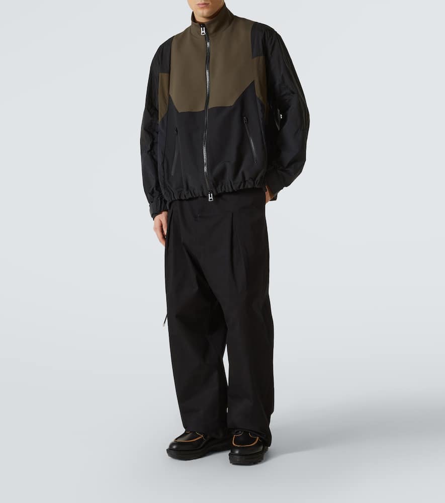 Sacai Matelassé Twill Jacket In Grün