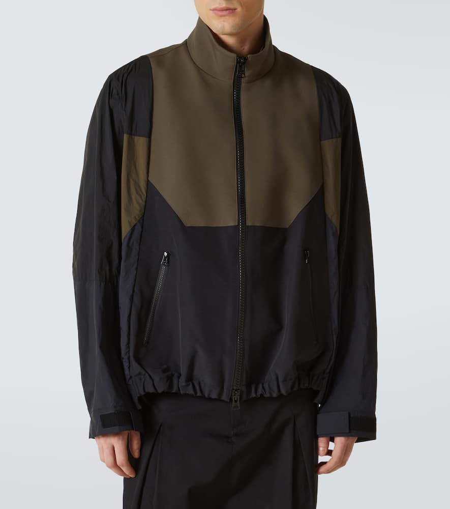 Sacai Matelassé Twill Jacket In Grün
