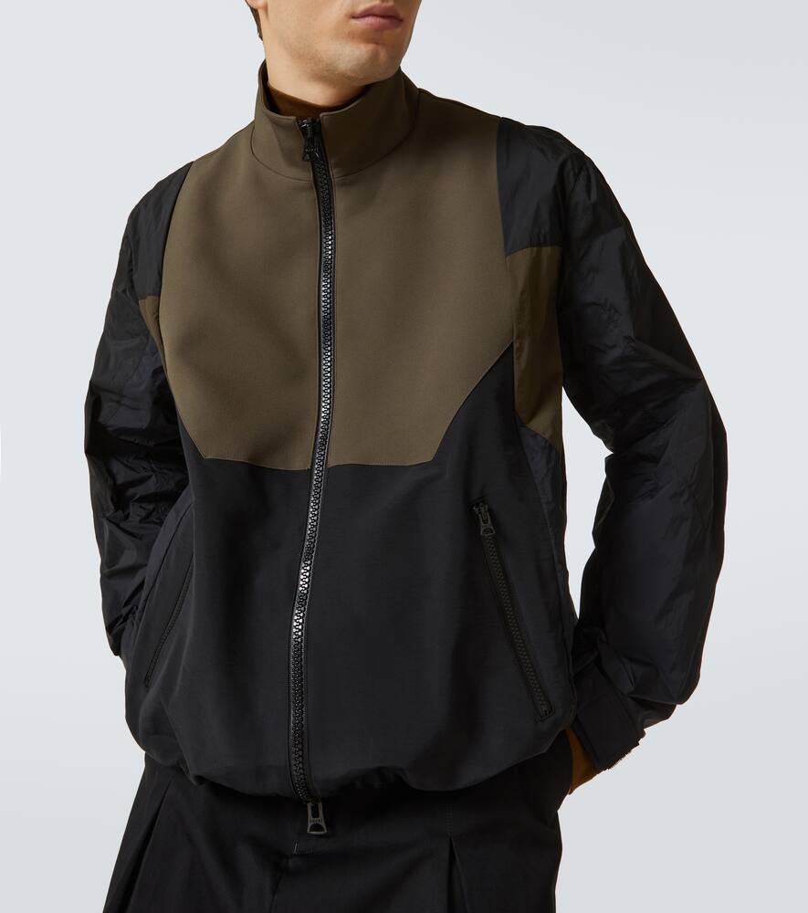 Sacai Matelassé Twill Jacket In Grün