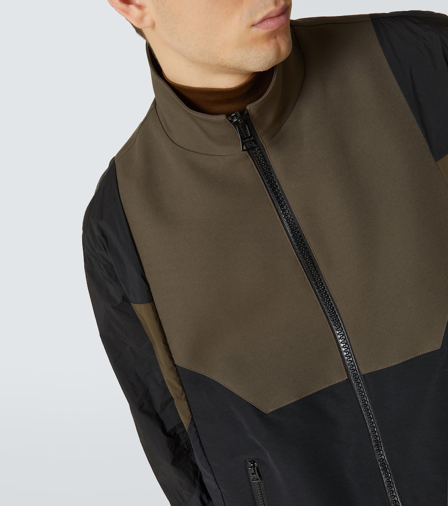 Sacai Matelassé Twill Jacket In Grün