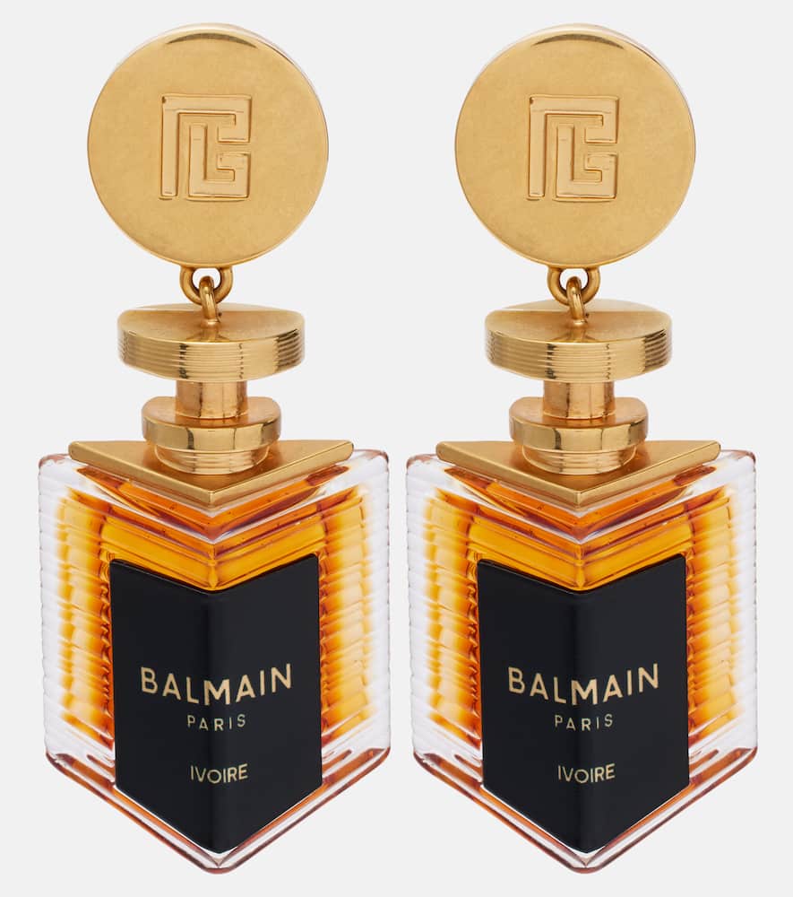 Balmain Perfume PB pendant earrings