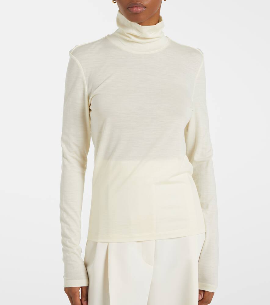 Rohe Jersey Turtleneck Top In White