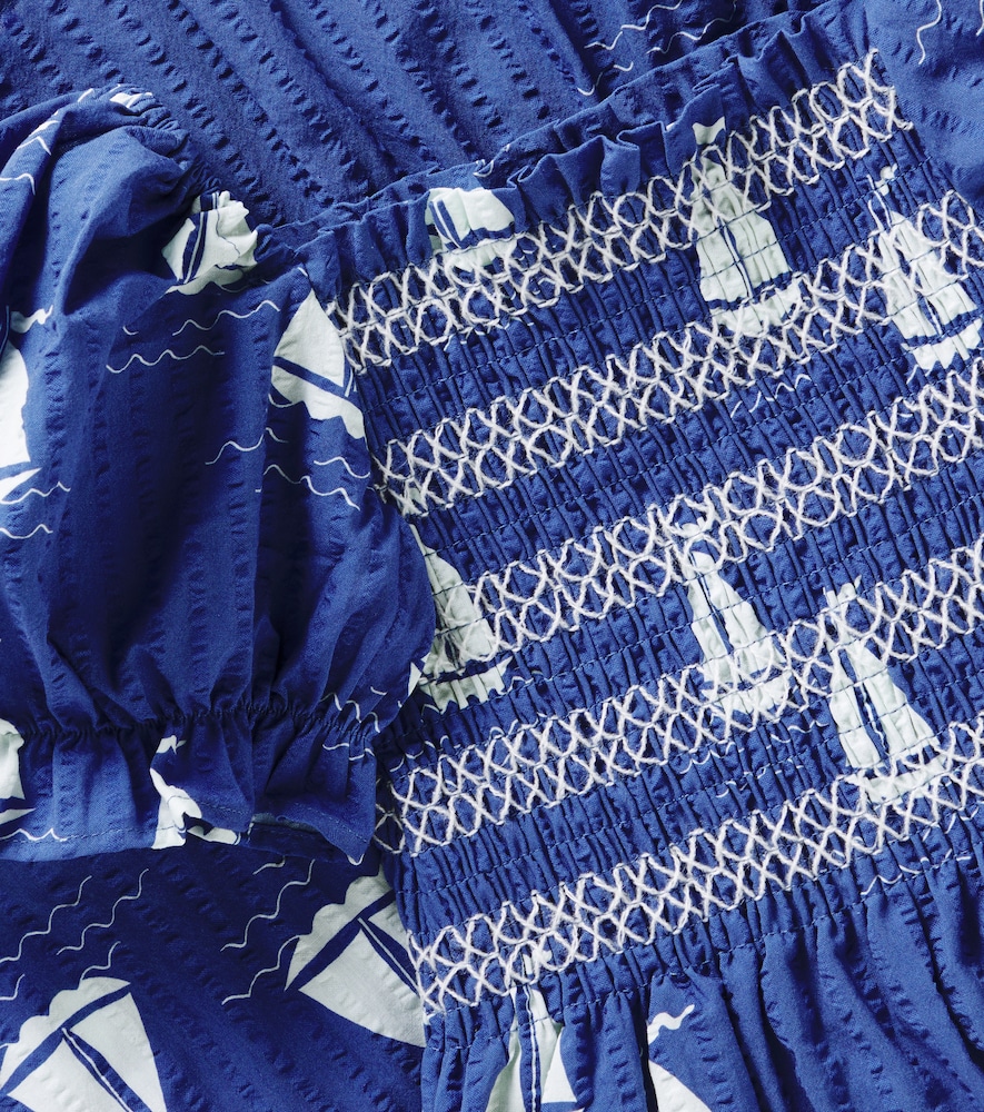  Mini Rodini Mini Rodini Kleid Sailing Boats Aus Baumwolle 