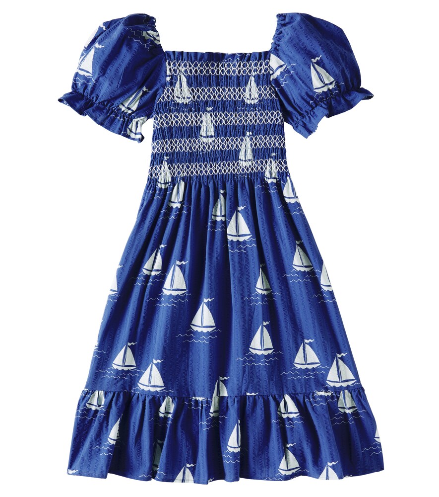  Mini Rodini Mini Rodini Kleid Sailing Boats Aus Baumwolle 