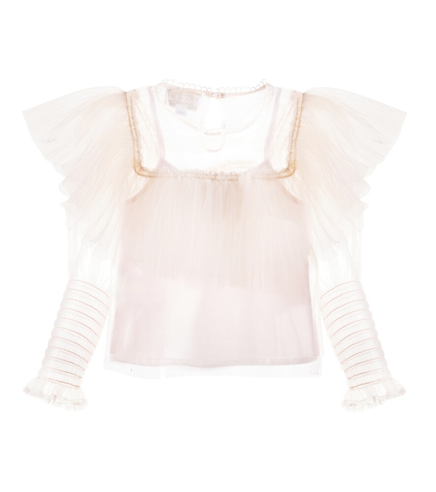  Petite Amalie Petite Amalie Ruffled Tulle Blouse 