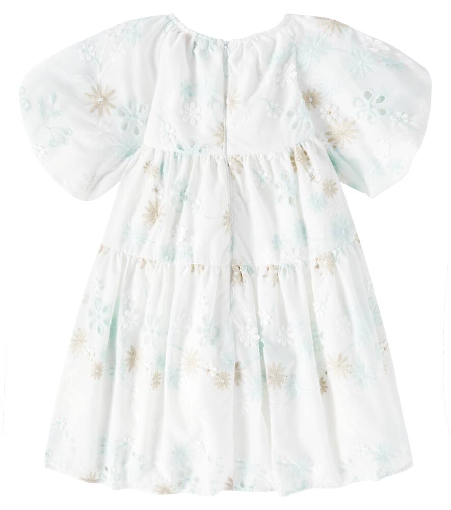 Petite Amalie Embroidered Cotton Dress In White
