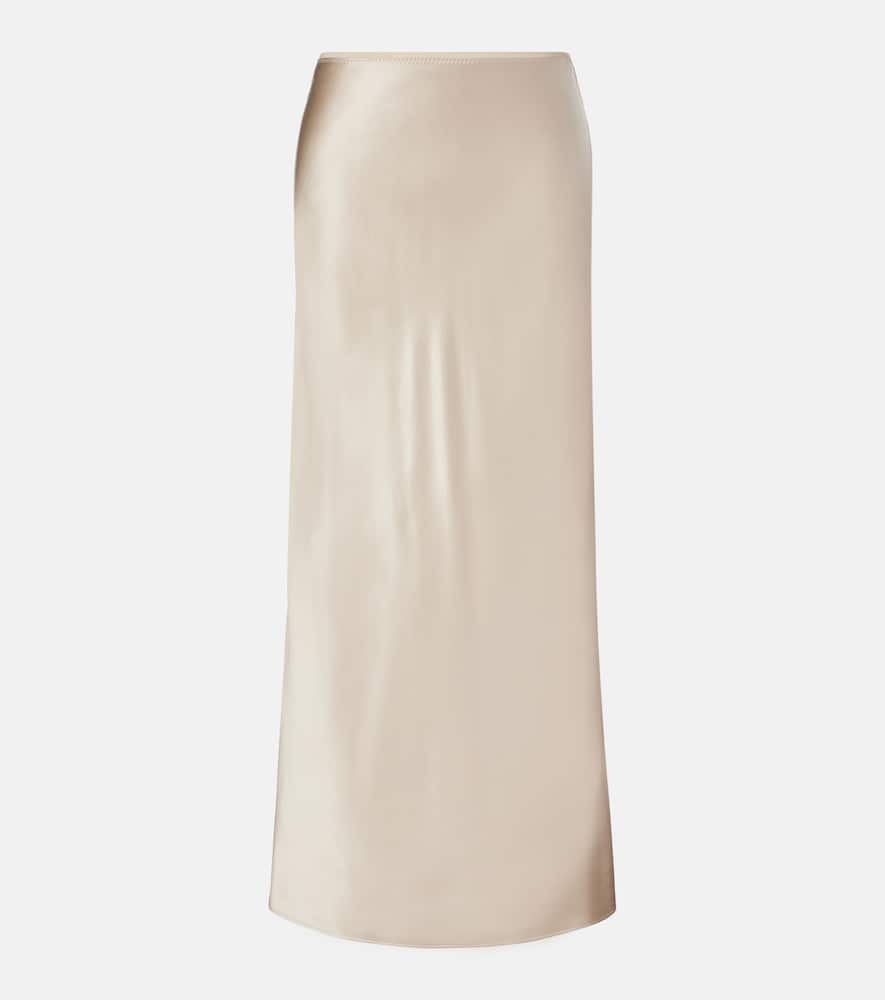 Isaak silk satin maxi skirt