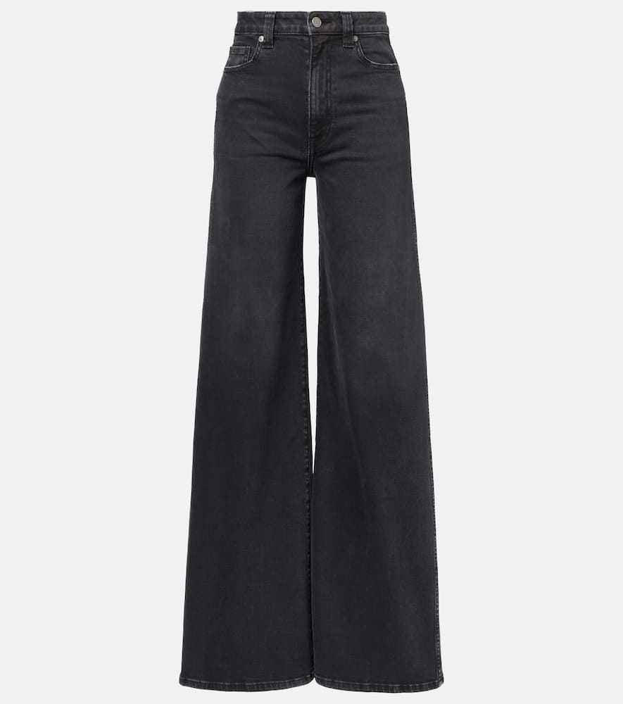 Khaite Dane Wide-leg Jeans In Black