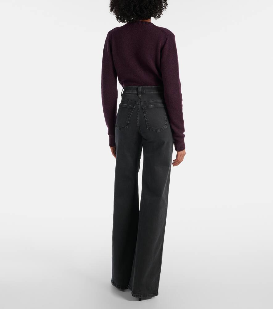 Khaite Dane Wide-leg Jeans In Black