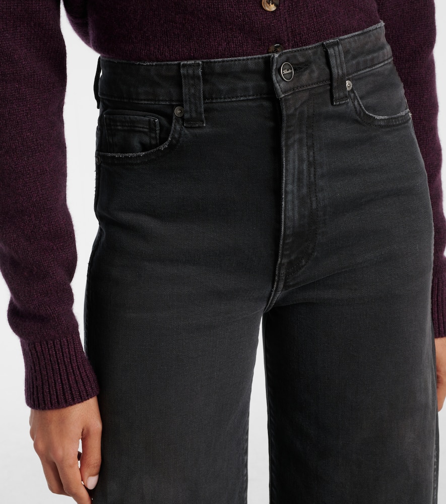 Khaite Dane Wide-leg Jeans In Black