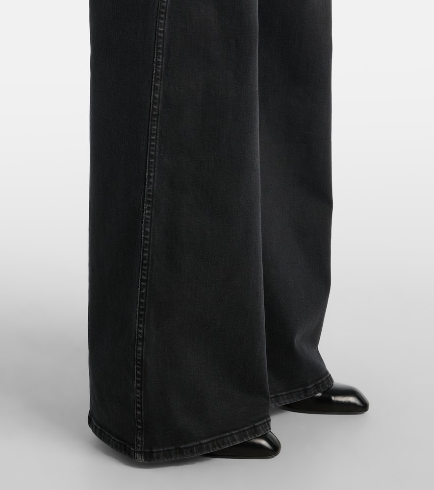 Khaite Dane Wide-leg Jeans In Black