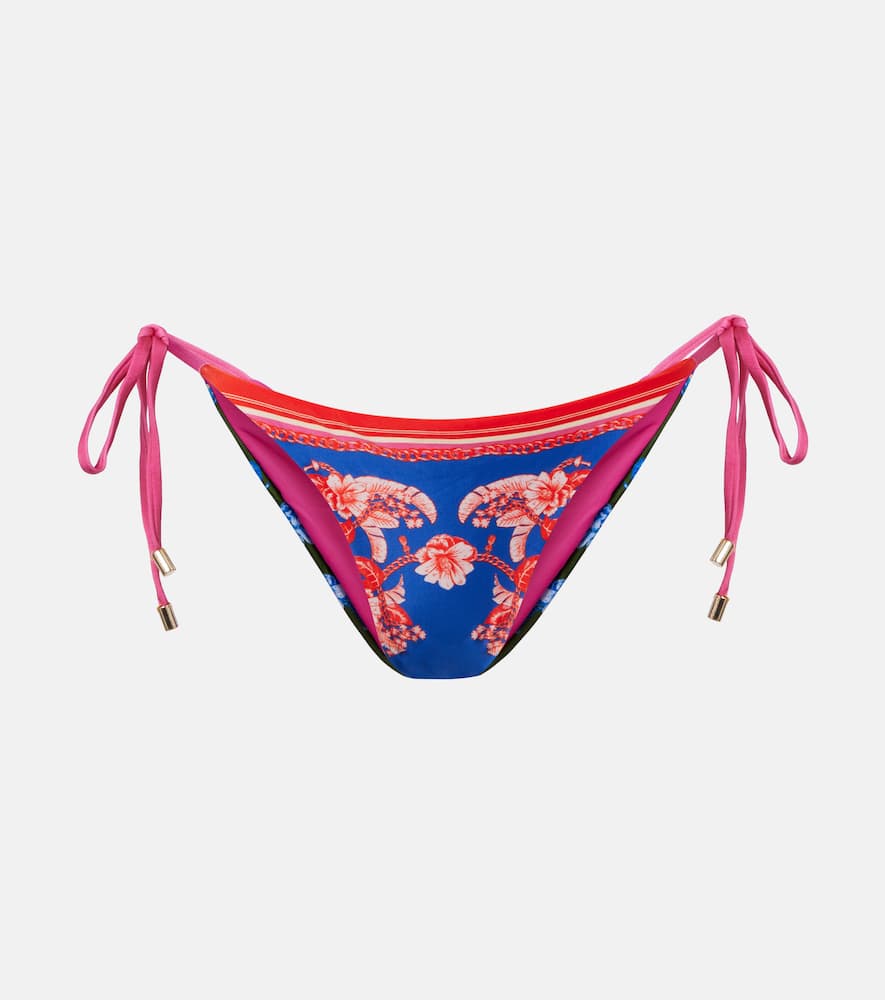Colorblocked floral bikini bottoms