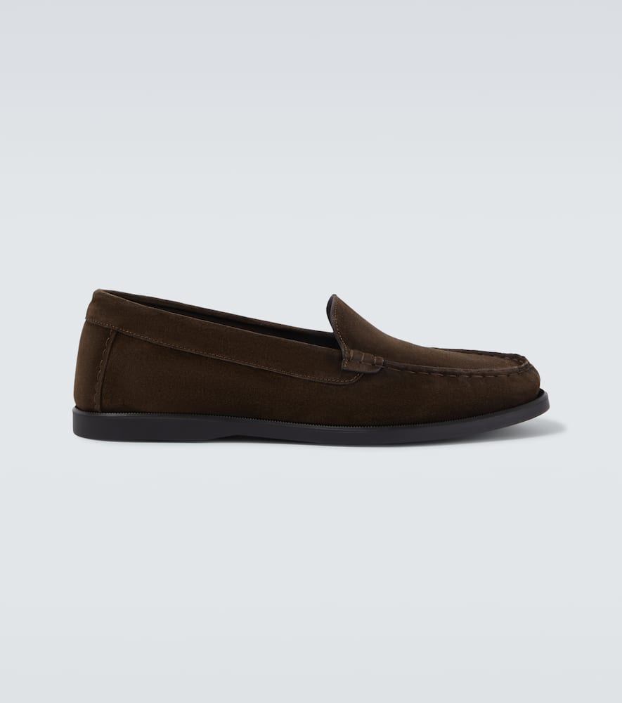 Saman Amel City Suede Loafers In Brown