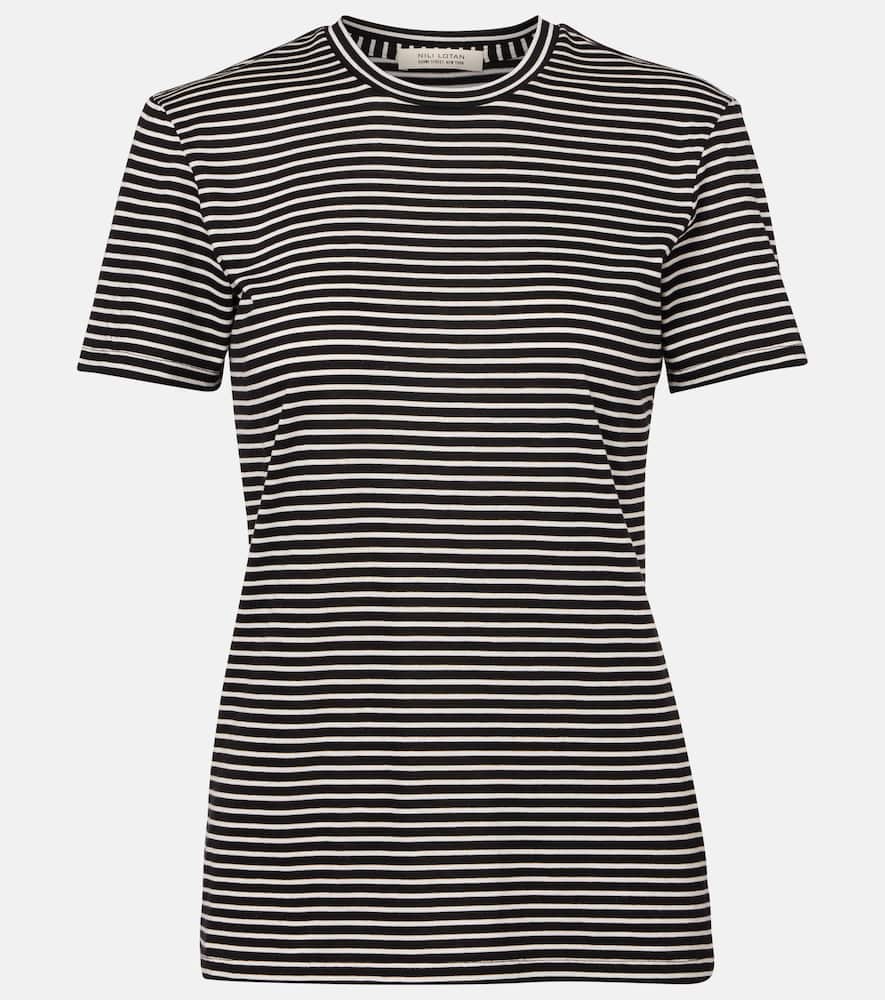 Lana striped cotton-blend T-shirt