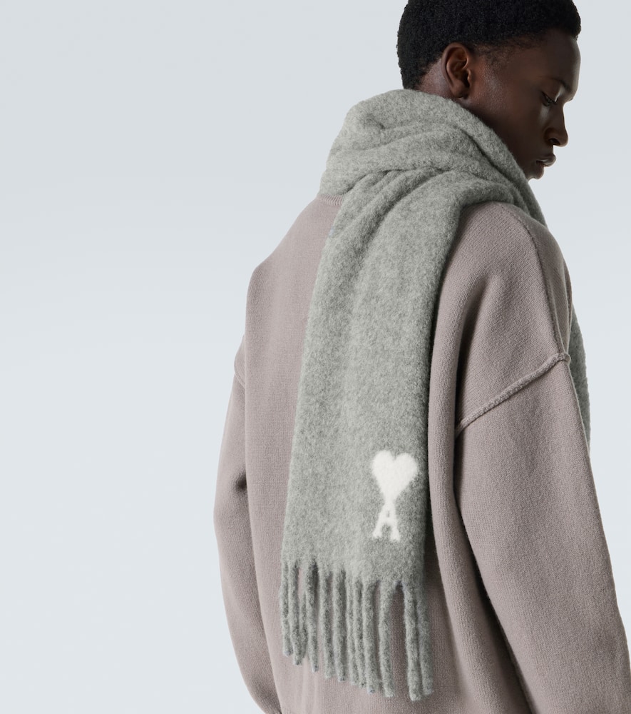 Ami Paris Ami de CÅur alpaca and wool-blend scarf