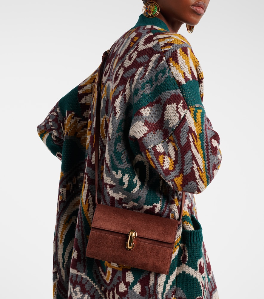 Savette Symmetry Mini suede shoulder bag