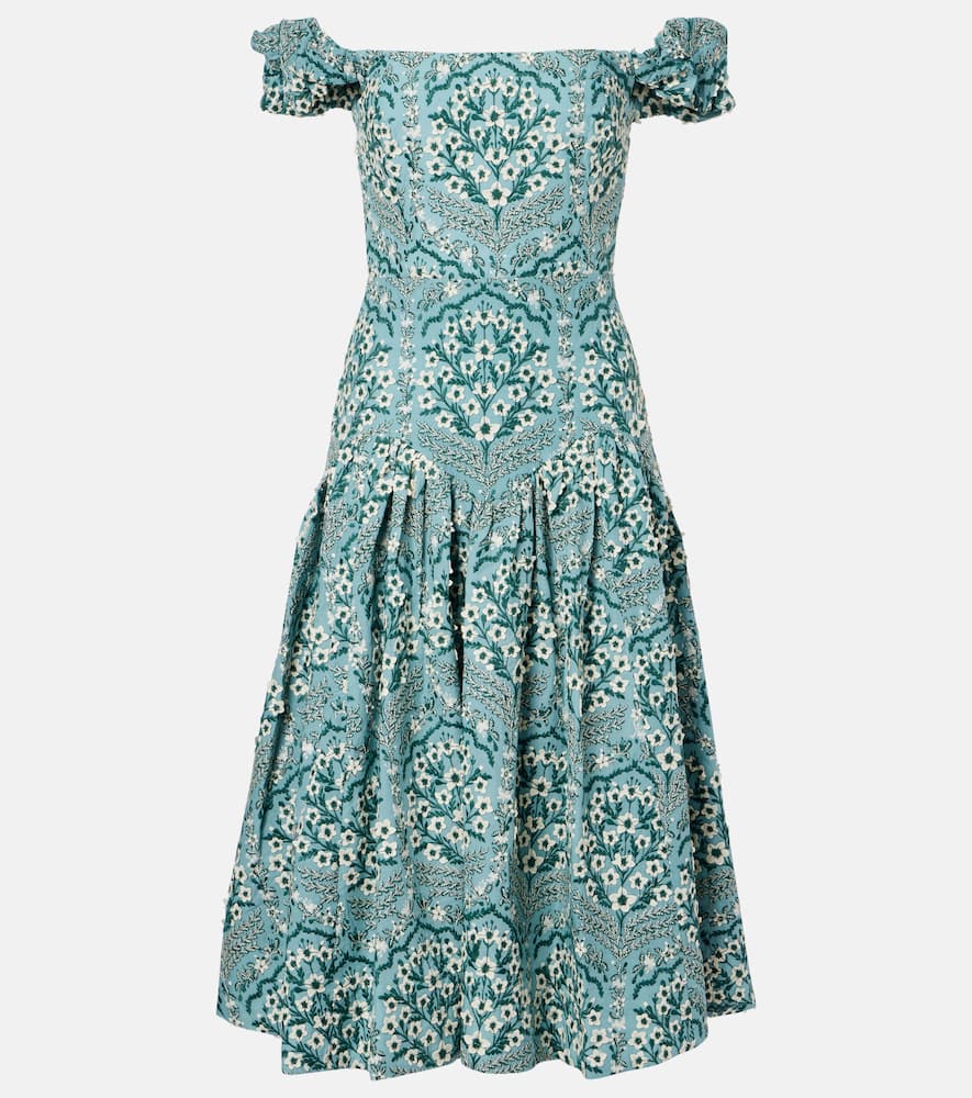 Siembra embroidered cotton midi dress