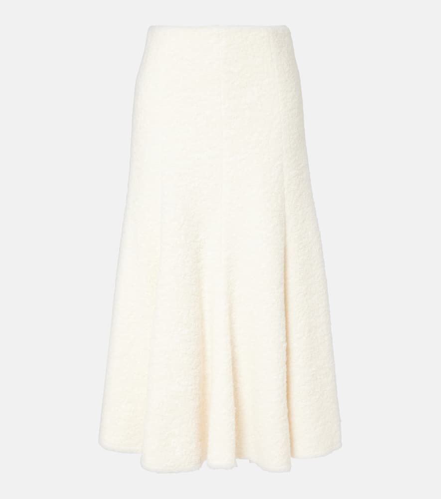 Gabriela Hearst Amy Cashmere And Wool-blend Midi Skirt In White