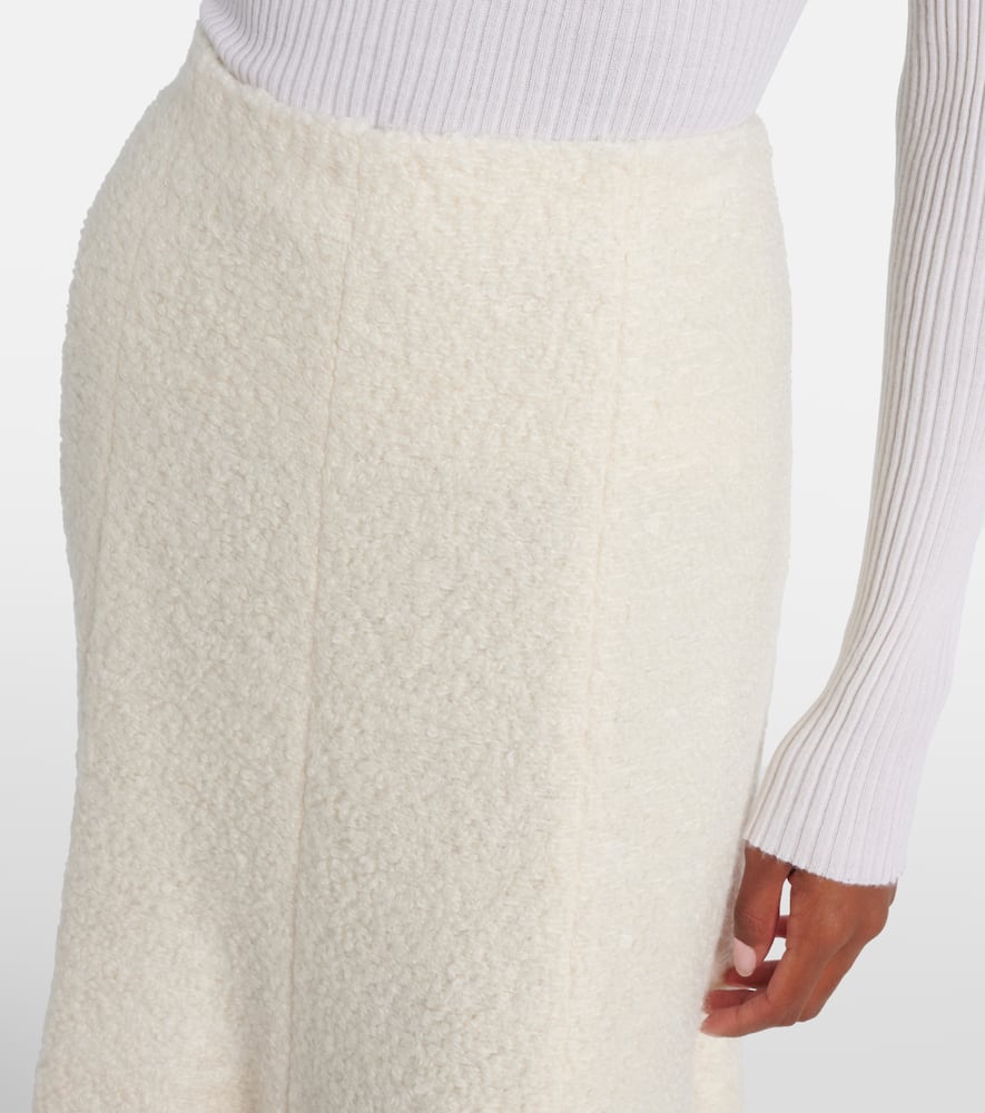 Gabriela Hearst Amy Cashmere And Wool-blend Midi Skirt In White