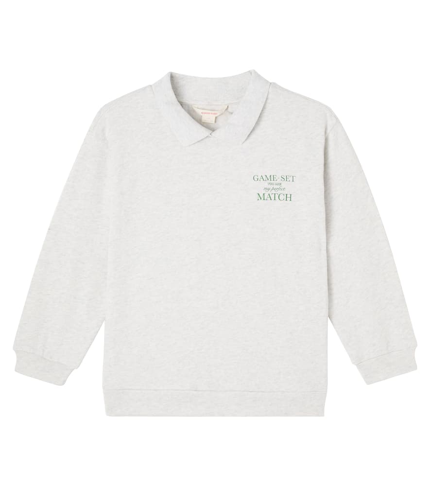 Konges Sløjd Spotty Cotton Polo Shirt In Gray