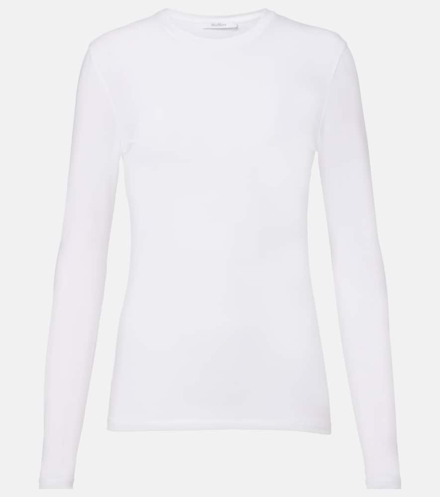 Max Mara Ortensia Jersey Top In White