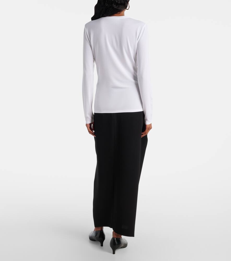 Max Mara Ortensia Jersey Top In White