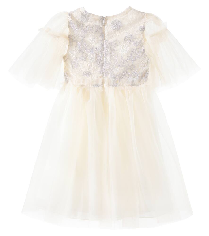 Patachou Floral Tulle Dress In Neutral