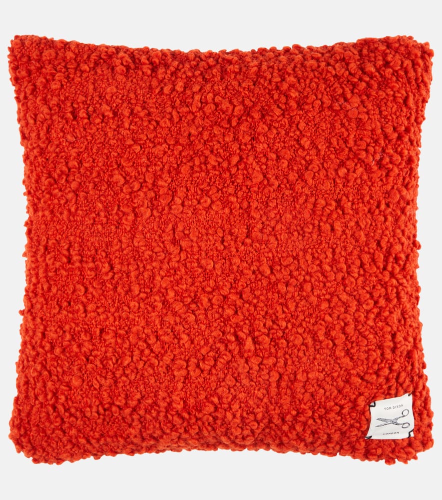 Tom Dixon Bobble Bouclé Cushion In Orange