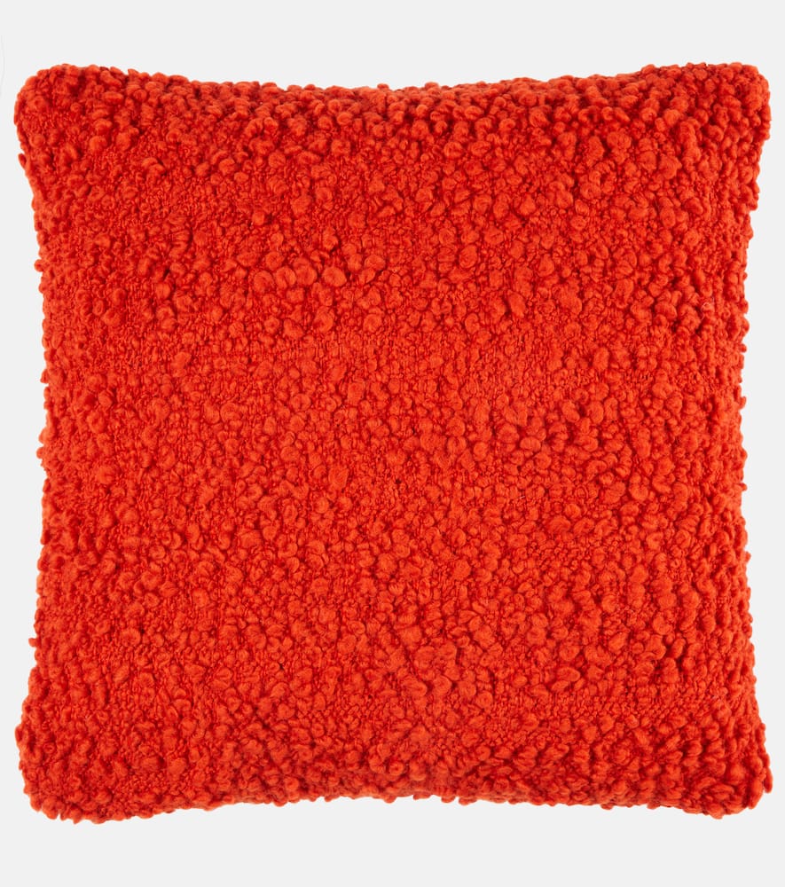 Tom Dixon Bobble Bouclé Cushion In Orange