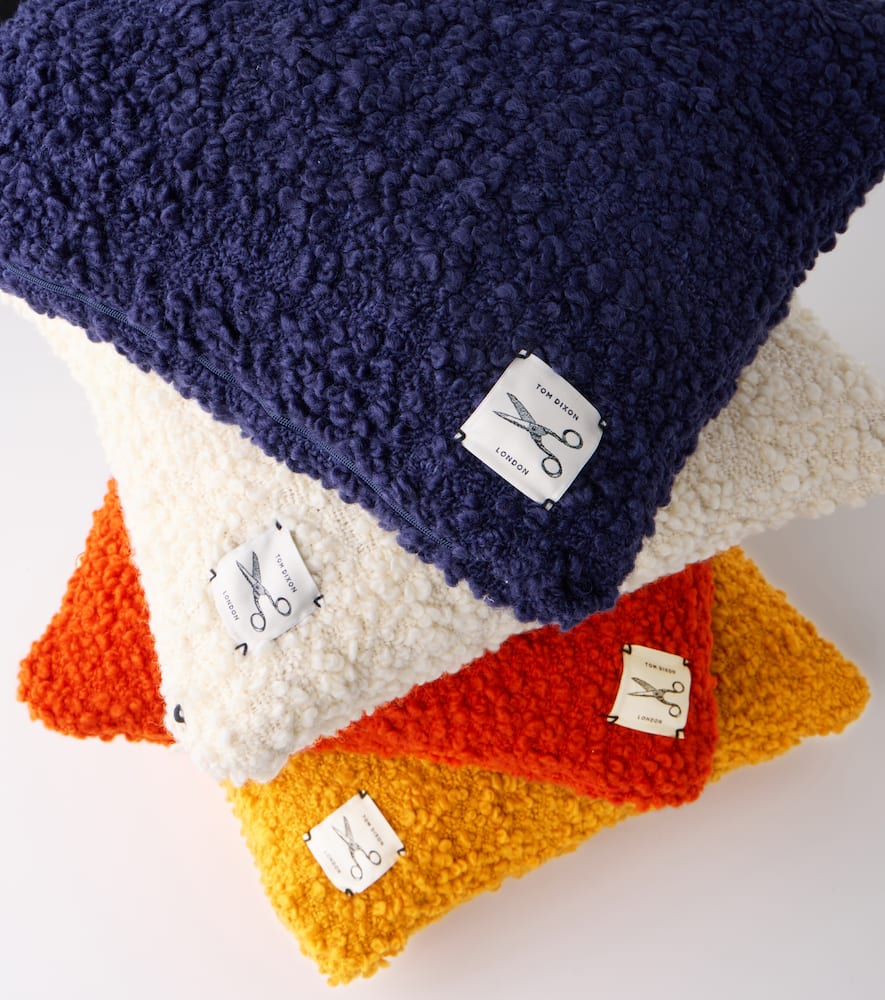 Tom Dixon Bobble Bouclé Cushion In Orange