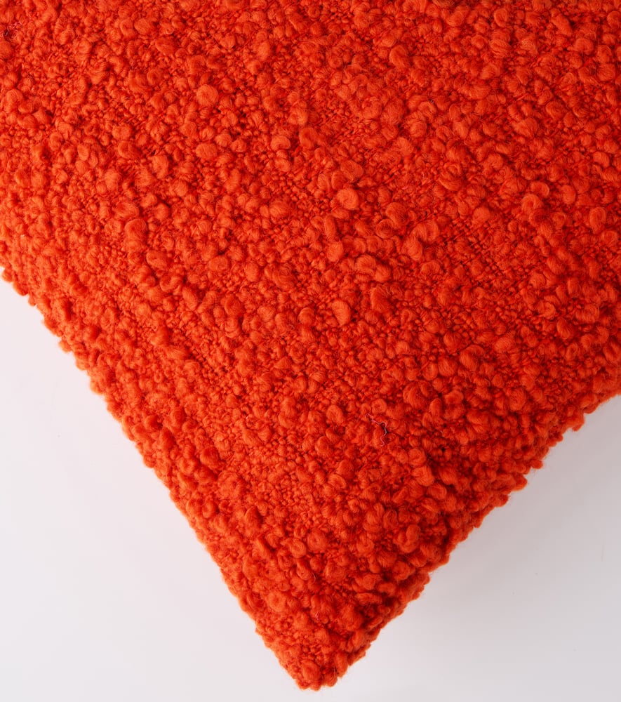 Tom Dixon Bobble Bouclé Cushion In Orange