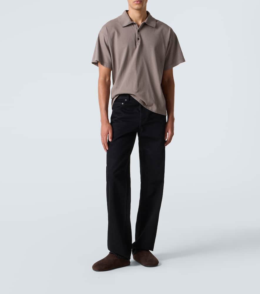 The Row Bry Cotton Polo Shirt In Multi