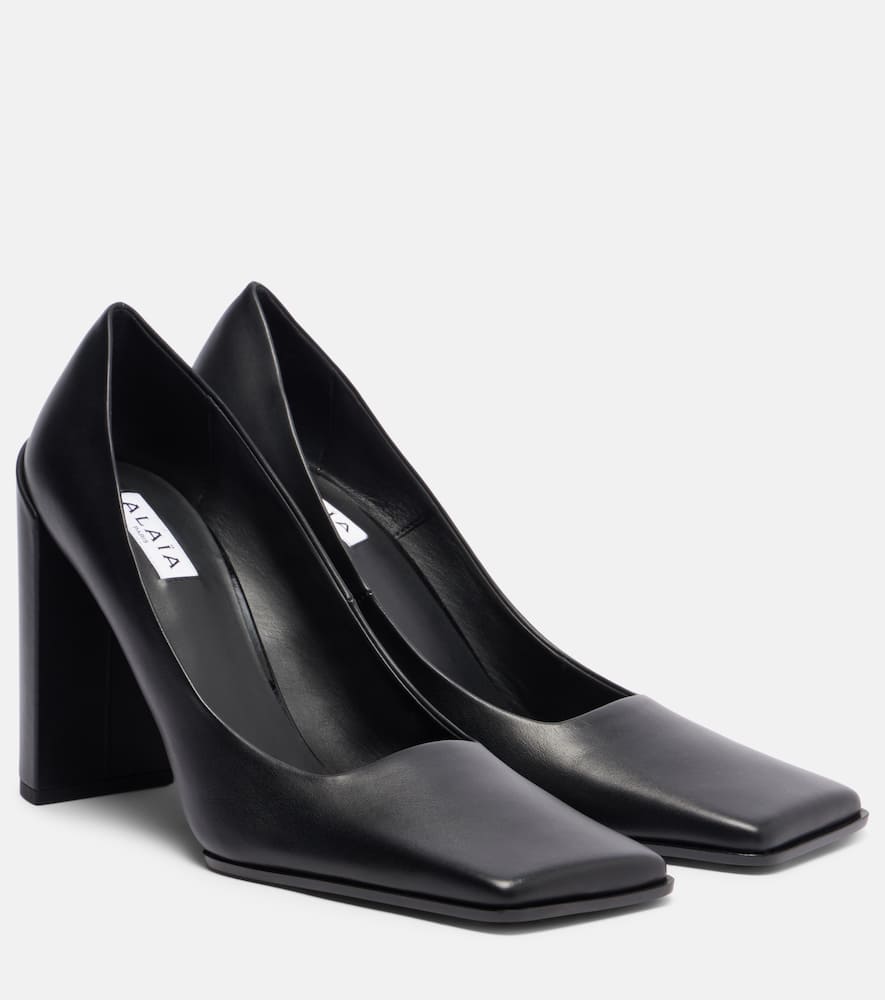 Alaïa Square 90 Leather Pumps In Black