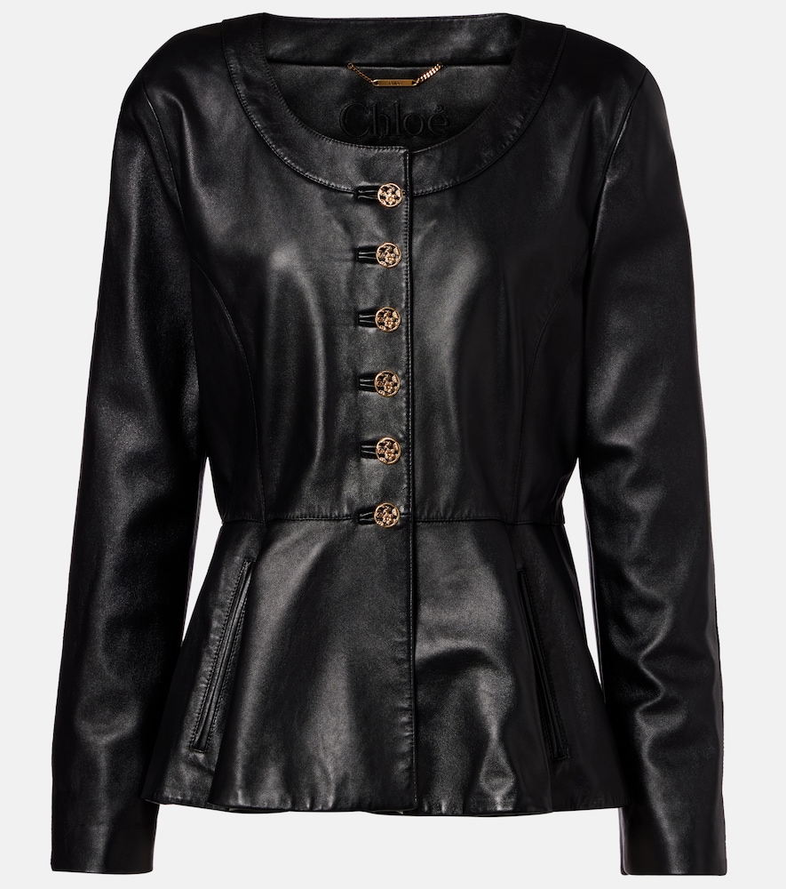 Chloe Chloé Peplum leather jacket