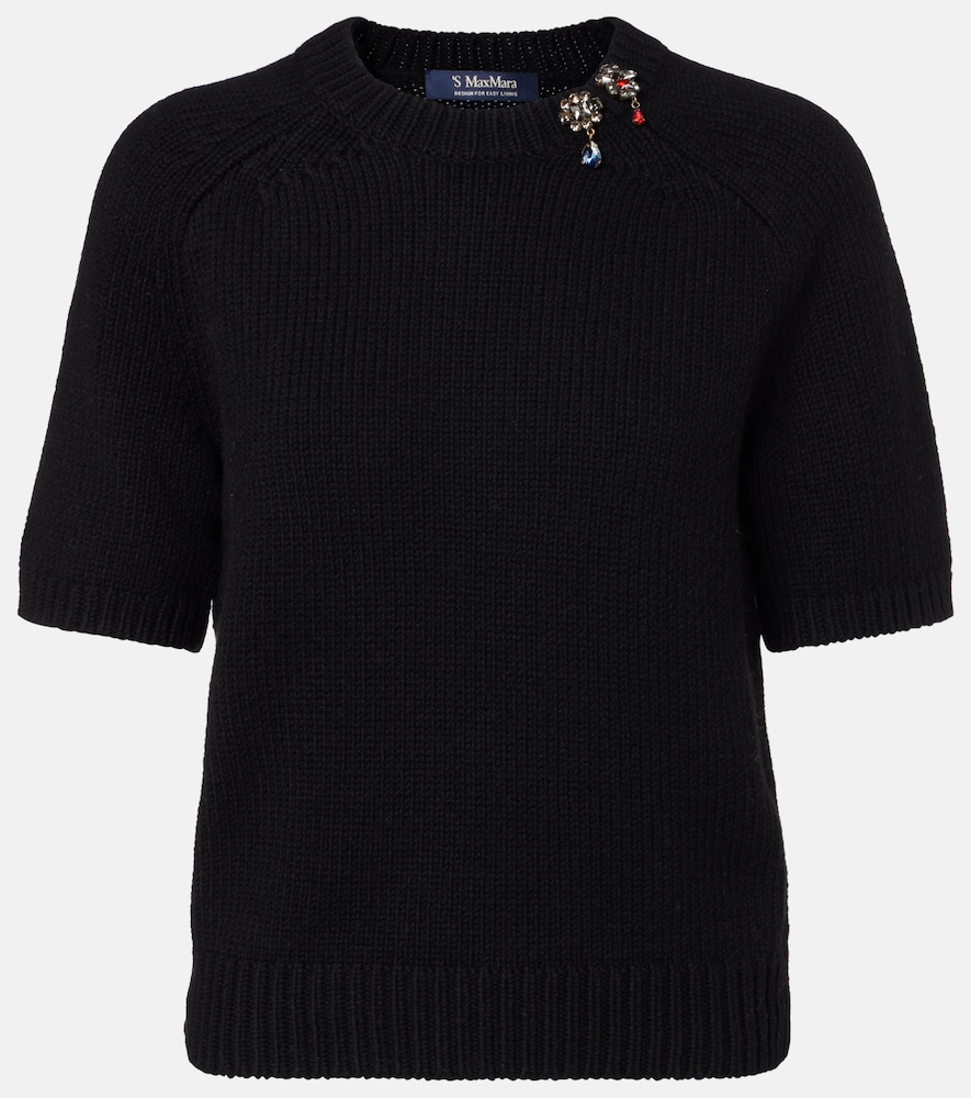 's Max Mara Pepli Wool And Cashmere Top In Black