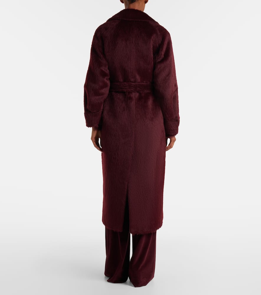 Max Mara Albata Belted Alpaca And Wool-blend Coat In Animal Print