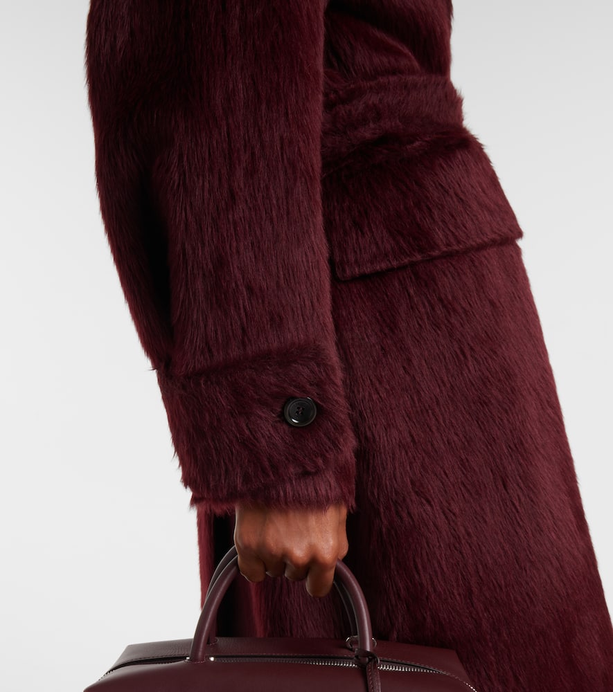 Max Mara Albata Belted Alpaca And Wool-blend Coat In Animal Print